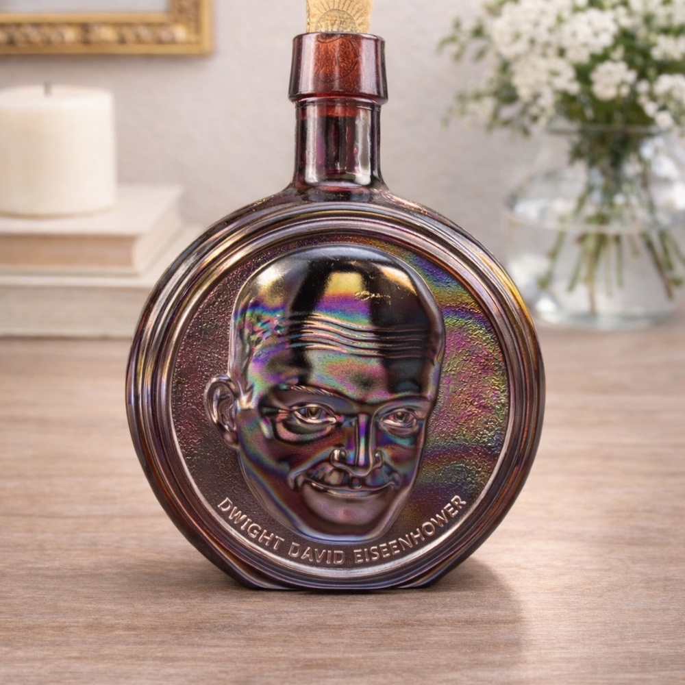 Vintage Iridescent Glass Art Bottle